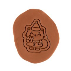 Kočka s dárkem | dvoudílné vykrajovátko