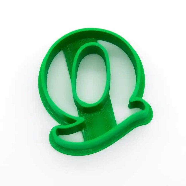 Písmeno Q - základní | vykrajovátko - Velikost: 5 cm