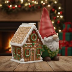 Skřítek s chaloupkou 3D dekorace k vybarvení