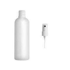 Plastová lahvička bílá s BÍLÝM kosmetickým rozprašovačem Via 100 ml