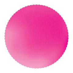 Růžová metalická dortová podložka 28 cm + 5x krajková bílá podložka