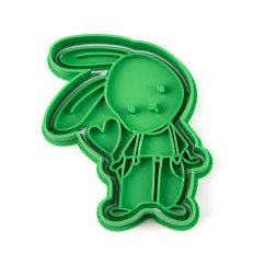 Zajíček se srdíčkem | dvoudílné vykrajovátko