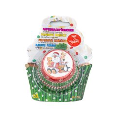 Santa Klaus | papírové košíčky na muffiny a cupcakes | 50 ks