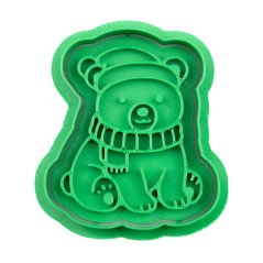 Medvěd se šálou 2 | dvoudílné vykrajovátko