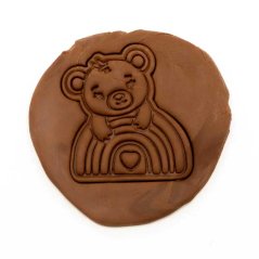 Medvídek s duhou | dvoudílné vykrajovátko