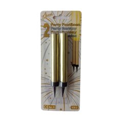 Dortová fontána zlatá 2 ks doba hoření 35s délka 10 cm