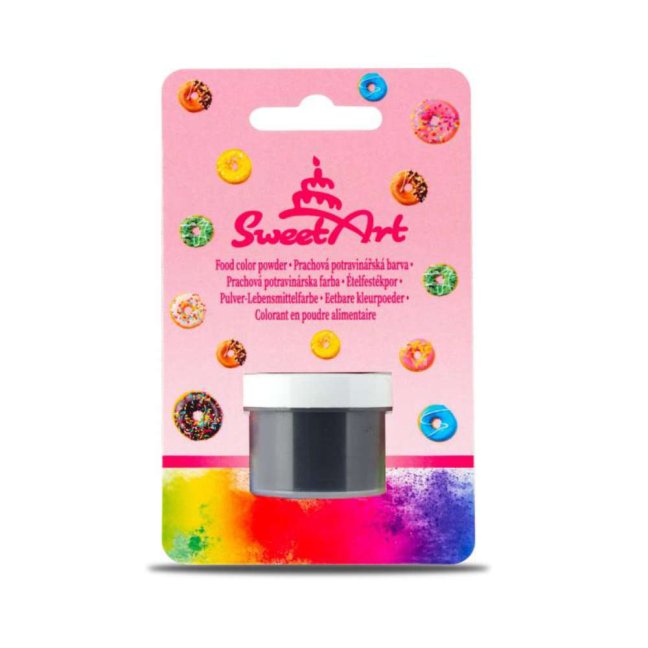 Jedlá prachová barva - Černá - SweetArt (2g)
