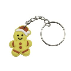 Perníček vánoční klíčenka gumová 35 mm