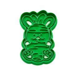 Zajíček v mrkvi | dvoudílné vykrajovátko