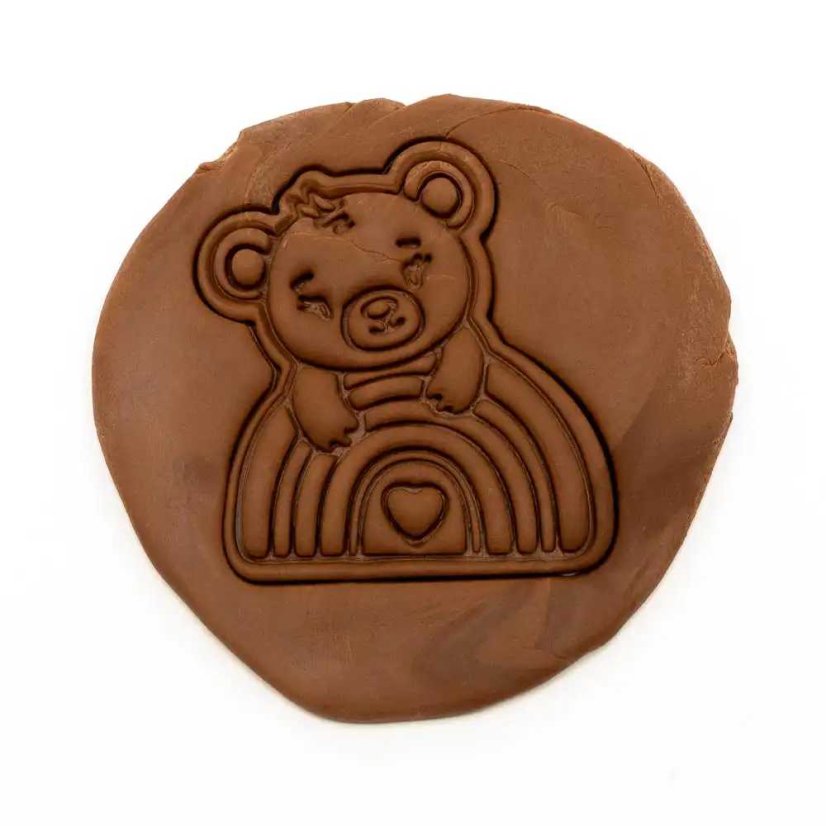 Medvídek s duhou | dvoudílné vykrajovátko