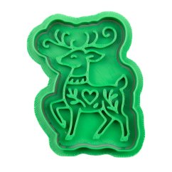 Vánoční jelen 2 | dvoudílné vykrajovátko