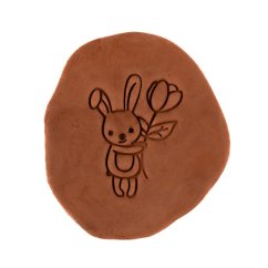 Zajíček s kytičkou 2 | dvoudílné vykrajovátko