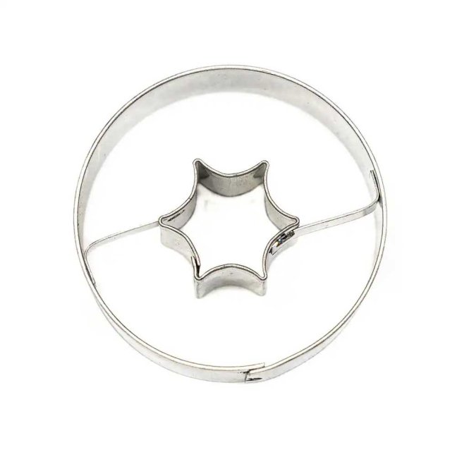 Kolečko + dutá hvězdička | vykrajovátko se středem