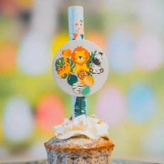 Dortová fontána Zoo bílá doba hoření 45s délka 12 cm