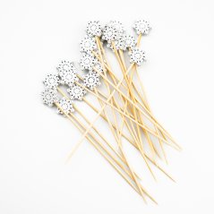 Vločka 4 vánoční dekorační zápich 12 cm